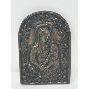 Wild Goose Studio Madonna & Child Wall Plaque Bronze Finish Ireland Kinsale Art